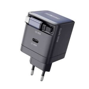 65W GaN Fast Charger Adapter with Dual Type-C Ports